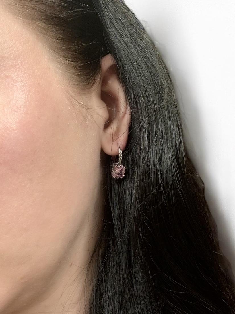 Серьги Mirshine Crown Pink/Silver (22966) - фото 3