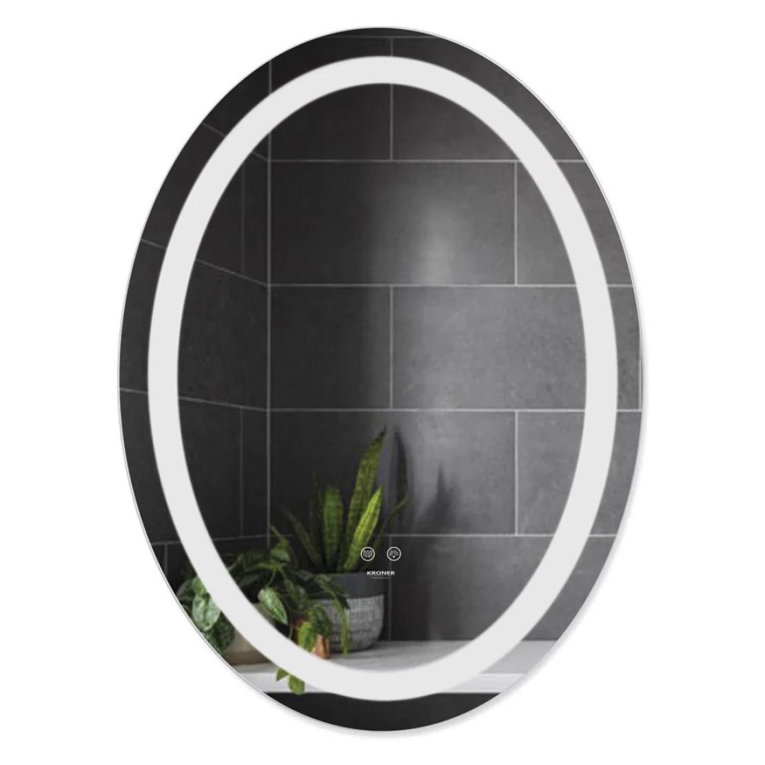 Зеркало для ванной комнаты Kroner KRP Spiegel VO1 5070 с LED-подсветкой и антизапотеванием 500х700 мм (CV030040)