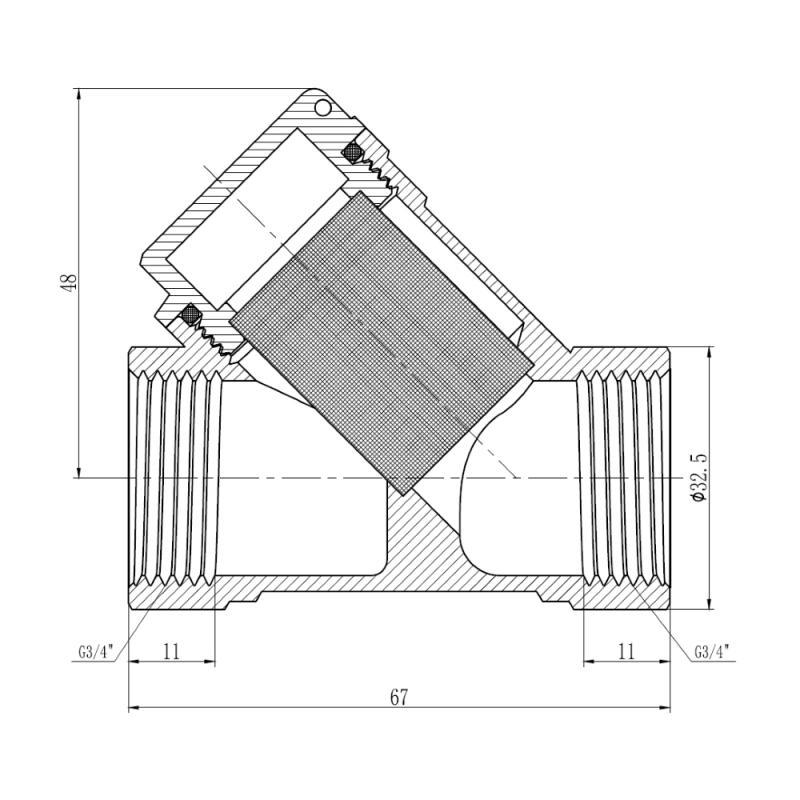 Фільтр косий для газу SD Forte SF125G20 3/4" (VRM00021154) - фото 2