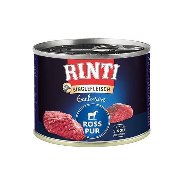 Корм влажный для собак Rinti Singlefleisch Exclusive Ross Pur беззерновой монопротеин Конина 185 г (94034)