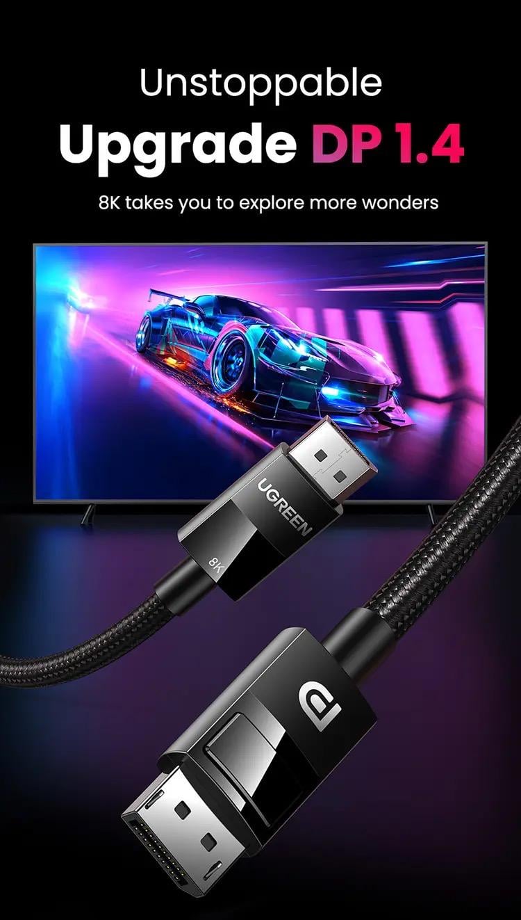 Кабель UGREEN DP114 DisplayPort v1.4 2 м Black (80392) - фото 13 Кабель UGREEN DP114 DisplayPort v1.4 2 м Black (80392) - фото 13