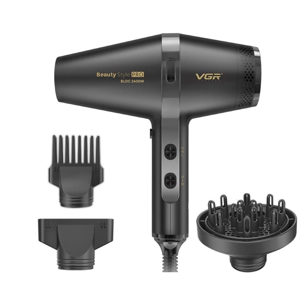 Фен для волос VGR V-409 2400W с 3 насадками/3 скорости/3 температуры с ионизацией (ML-06366) Фен для волос VGR V-409 2400W с 3 насадками/3 скорости/3 температуры с ионизацией (ML-06366)