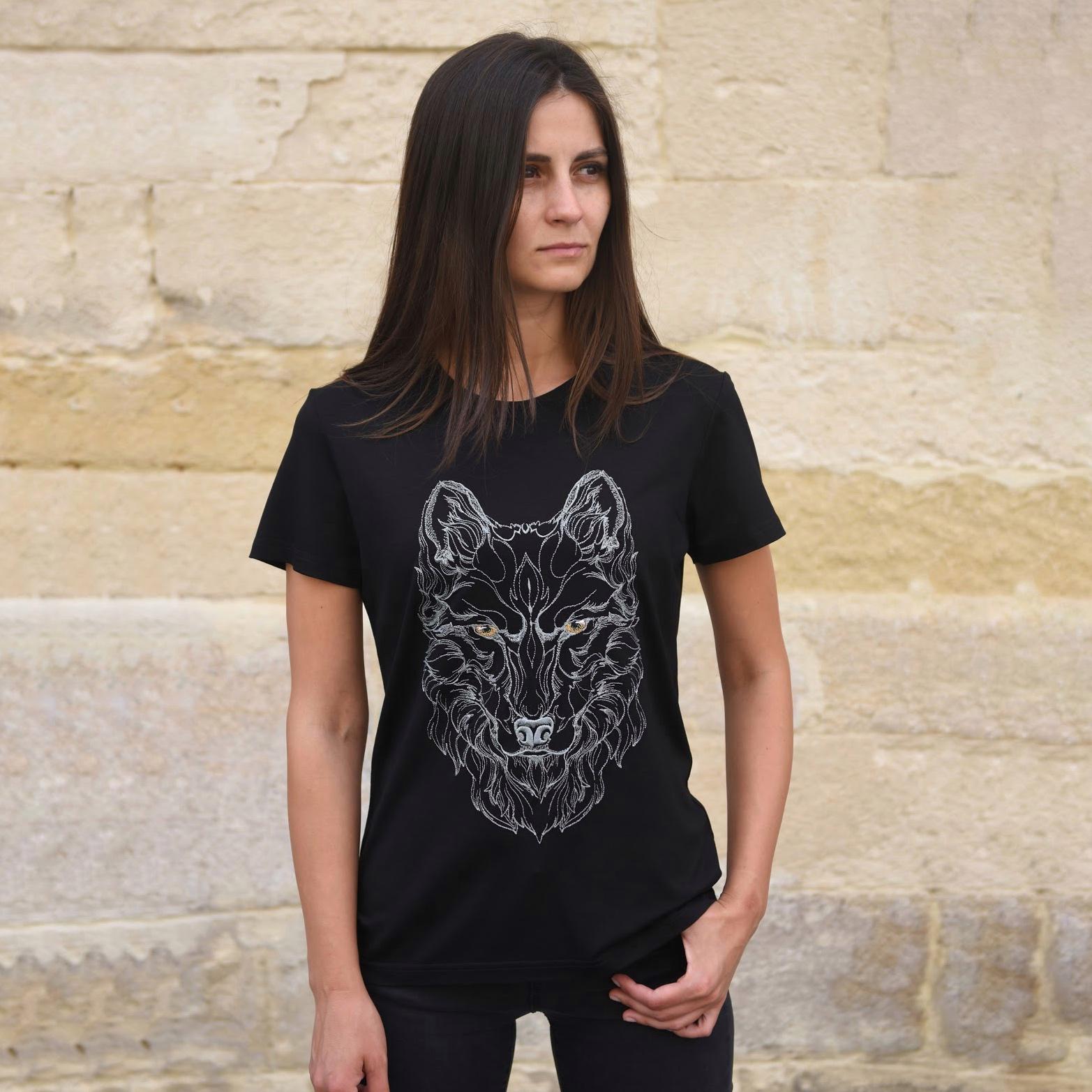 Футболка з вишивкою BATIAR Вовк XXL Чорний