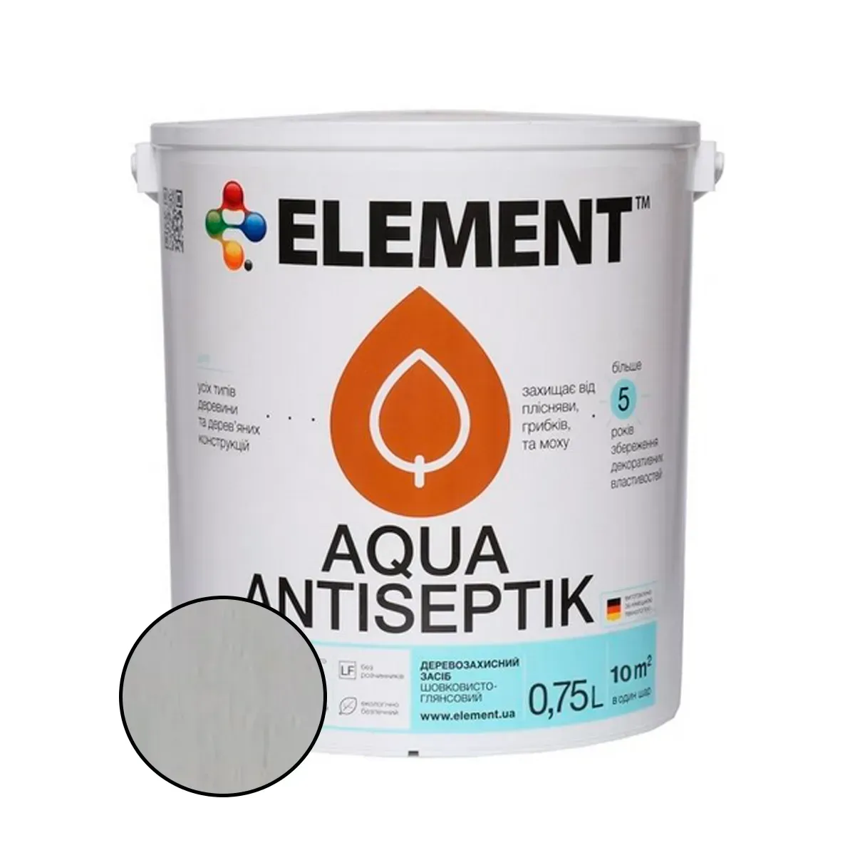 Антисептик для дерева Element Aqua Antiseptik 0,75 л Белый (2594976179)