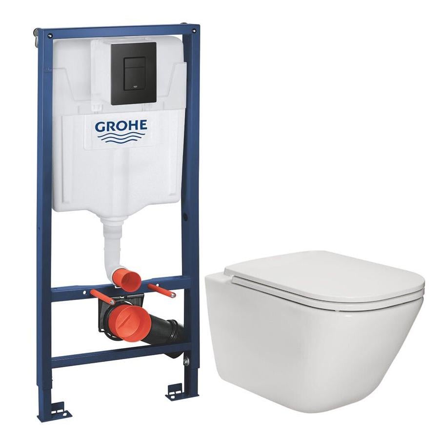 Комплект инсталляции Grohe Solido/Gap A34H470000_38811KF0 с унитазом кнопка Черный (158189)