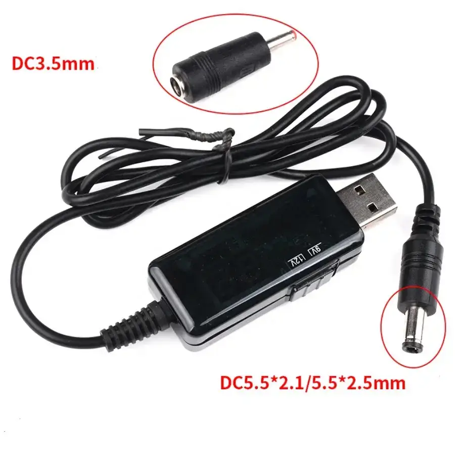 Кабель для роутера USB 5V to DC 9V-12V 3,5/5,5х2,1 для подключения к PowerBank - фото 4