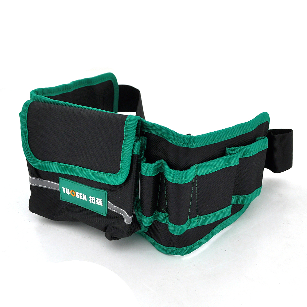 Сумка для монтажных инструментов Tuosen 8 карманов на пояс Черно-зеленый (YUT_V3995)