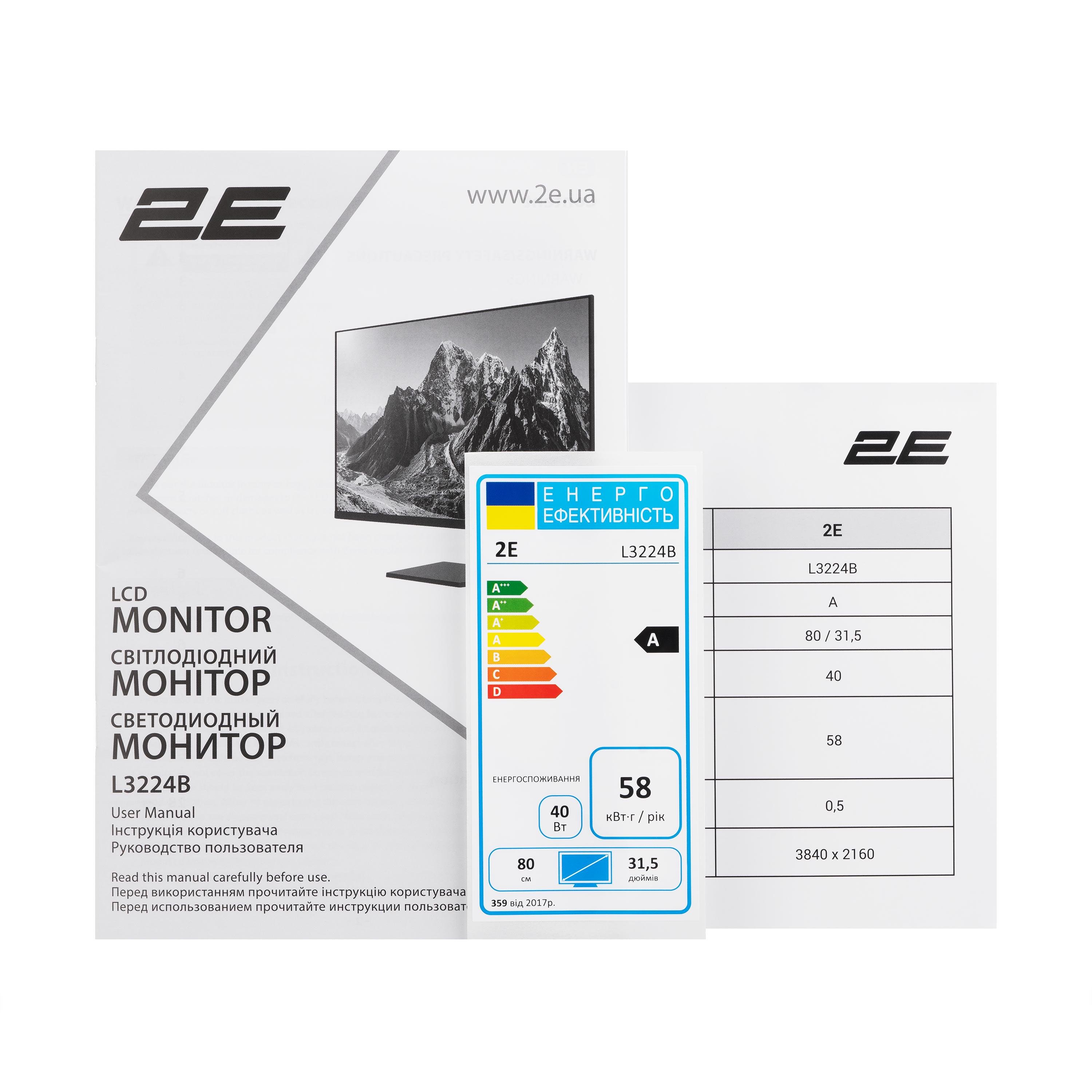 Монітор 2E L3224B Чорний (2E-L3224B-01.UA) - фото 9