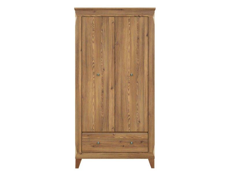 Шафа для готелю дводверна Gerbor Граф SZF2D1S розпашна з ДСП 1020х630х2020 мм Горіх (17978)