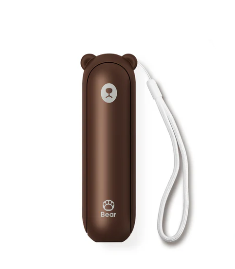 Вентилятор ручний JISULIFE Life8 12-21 ч. автономности 2000 мАч Power Bank LED фонарик 2 скорости Коричневый