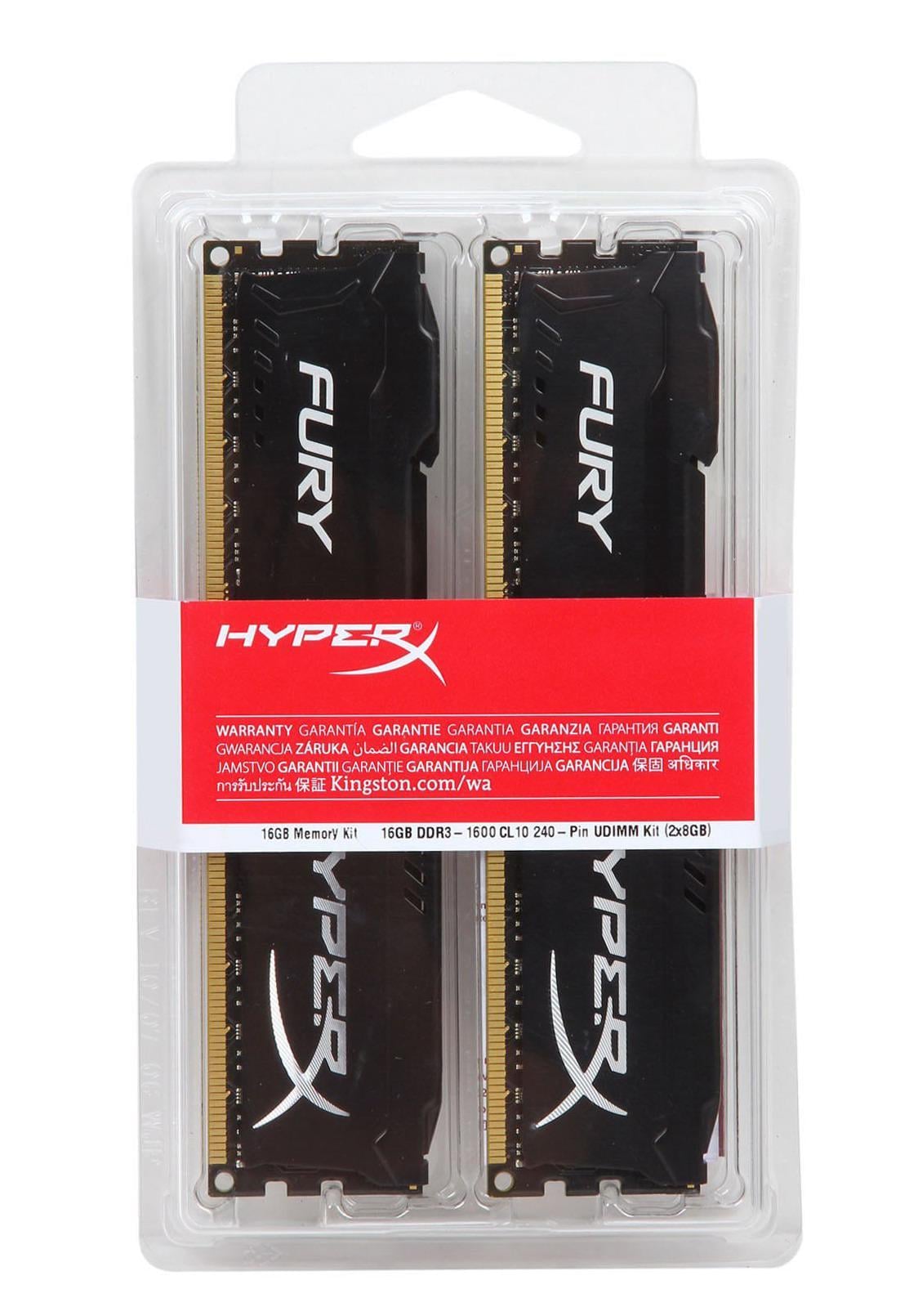 Память для настольних компьютеров HyperX 16 Гб DDR3 1600 MHz FURY Kit (HX316C10FK2/16) Память для настольних компьютеров HyperX 16 Гб DDR3 1600 MHz FURY Kit (HX316C10FK2/16)