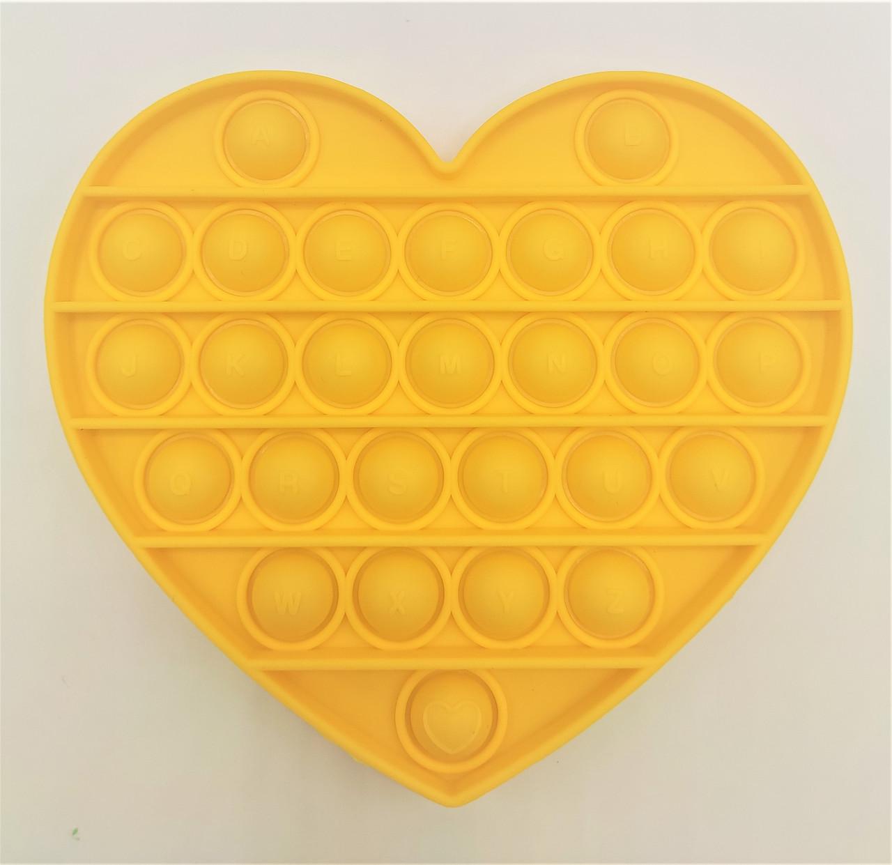 Игрушка-антистресс Pop-it QL040062 сердце Желтый