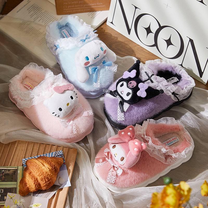 Тапочки женские домашние Hello Kitty утепленные с закрытым носком р. 35 22,5 см (10420) - фото 5