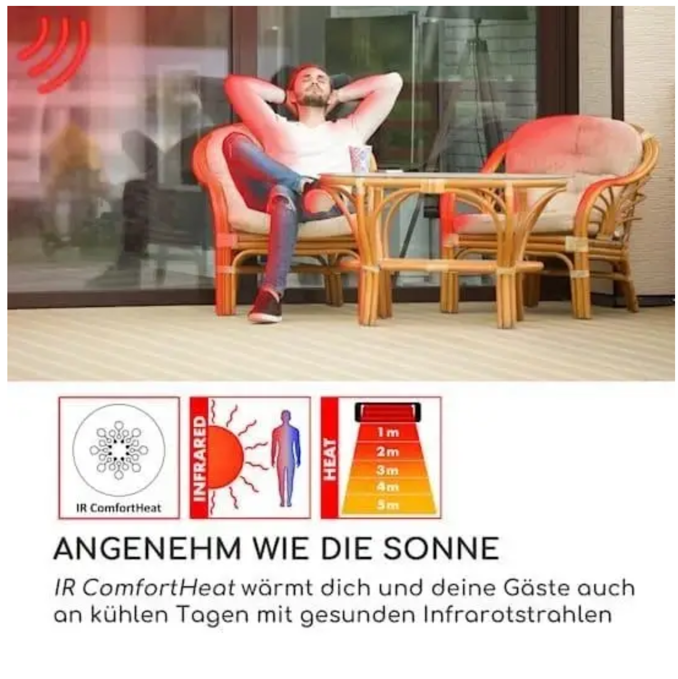 Инфракрасный обогреватель террасный Heatbell Tower Smart Blumfeldt 2000 Вт (10038410) - фото 8 Инфракрасный обогреватель террасный Heatbell Tower Smart Blumfeldt 2000 Вт (10038410) - фото 8