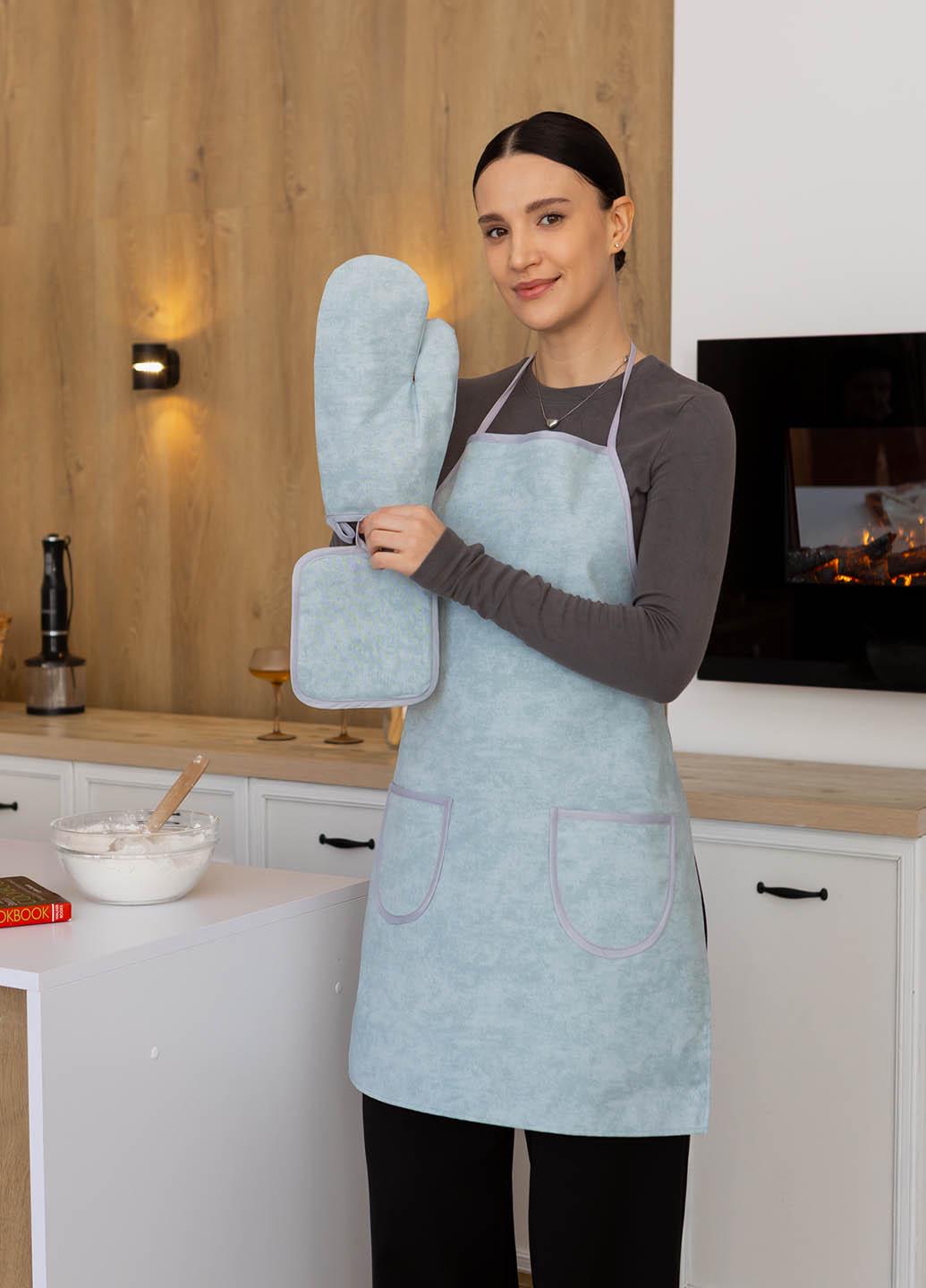 Кухонный набор водоотталкивающий Мрамор бирюзовый 3 предмета - фото 1 Кухонный набор водоотталкивающий Мрамор бирюзовый 3 предмета - фото 1