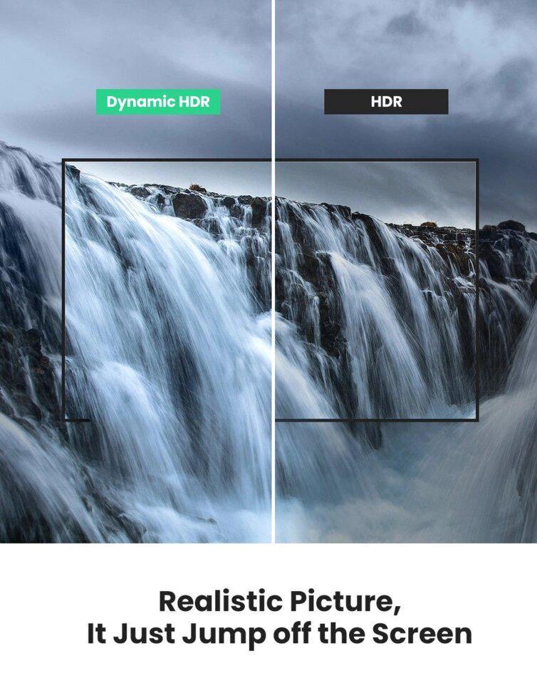 Кабель UGREEN HD140 HDMI 8K Ultra HD 3 м Black (80404) - фото 4 Кабель UGREEN HD140 HDMI 8K Ultra HD 3 м Black (80404) - фото 4