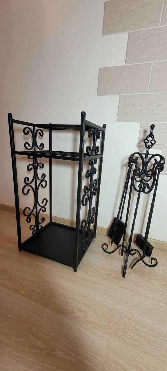 Дровниця кована 80х35х40 см Чорний (29614522) - фото 4 Дровниця кована 80х35х40 см Чорний (29614522) - фото 4