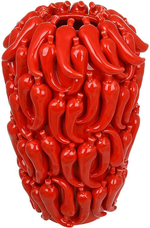Ваза фарфоровая Chili Pepper с рельефным декором 21х35 см Ваза фарфоровая Chili Pepper с рельефным декором 21х35 см