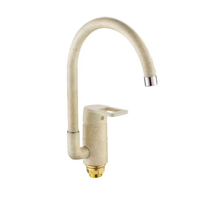 Смеситель для кухни Zerix Z7030-9 из силумина Бежевый (ZX0230)