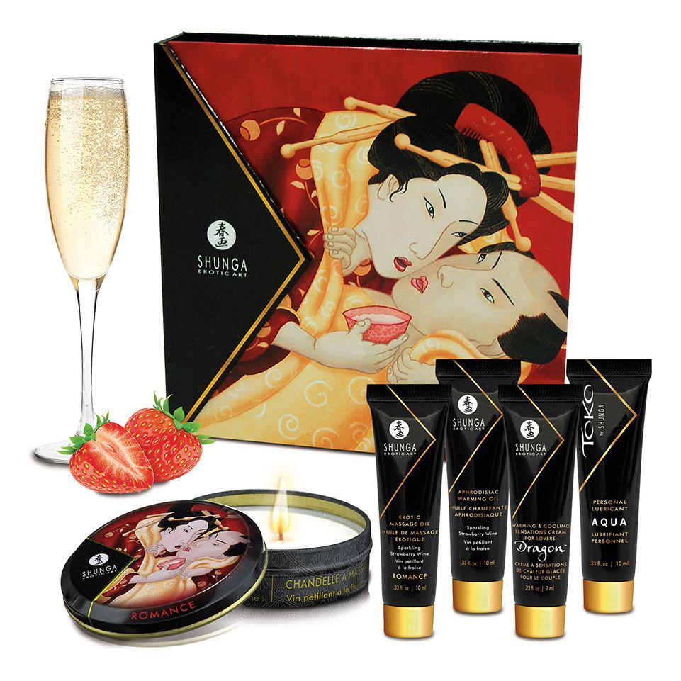 Набор подарочный Shunga GEISHAS SECRETS- Sparkling Strawberry Wine (SO2557)