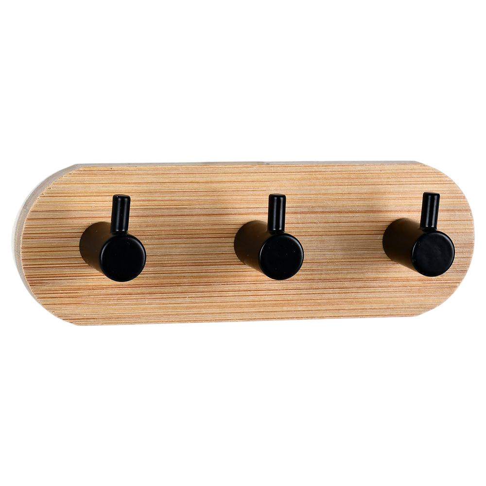 Вішалка настінна R100832-3 3 крючки 13 см Коричневий з чорним (31400135)