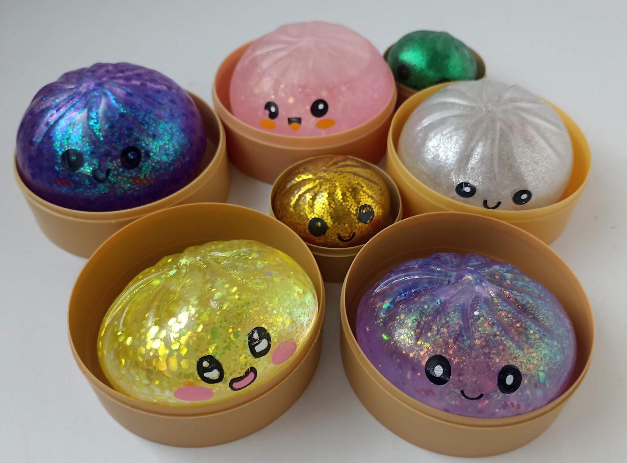 Игрушка антистресс Dumpling Squish пельмень в пароварке 9 см