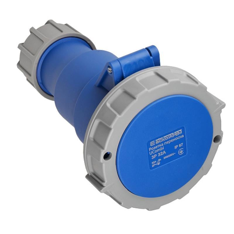 Розетка переносная АСКО-УКРЕМ полиамид серии UСombi 3P 32A IP 67 (A0080010121)