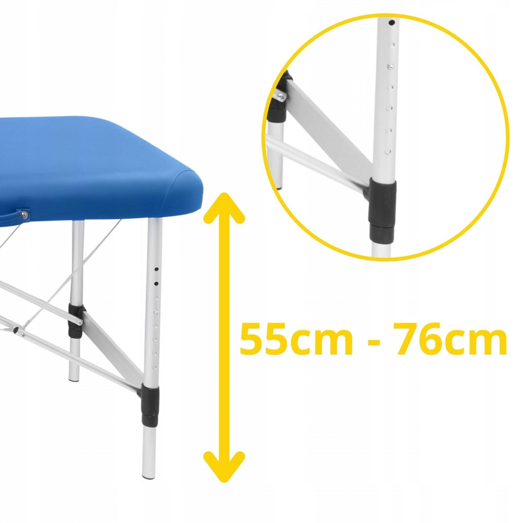 Массажный стол складной 4fizjo Massage Table Alu W60 Blue (39446) - фото 5