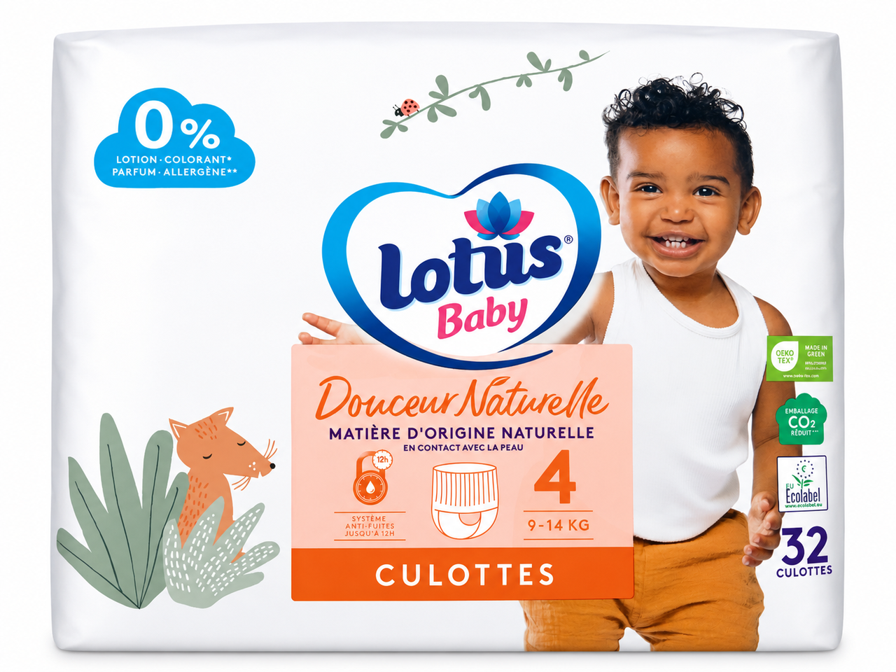 Подгузники-трусики Lotus baby 4 9-14 кг 32 шт. (3035702050)