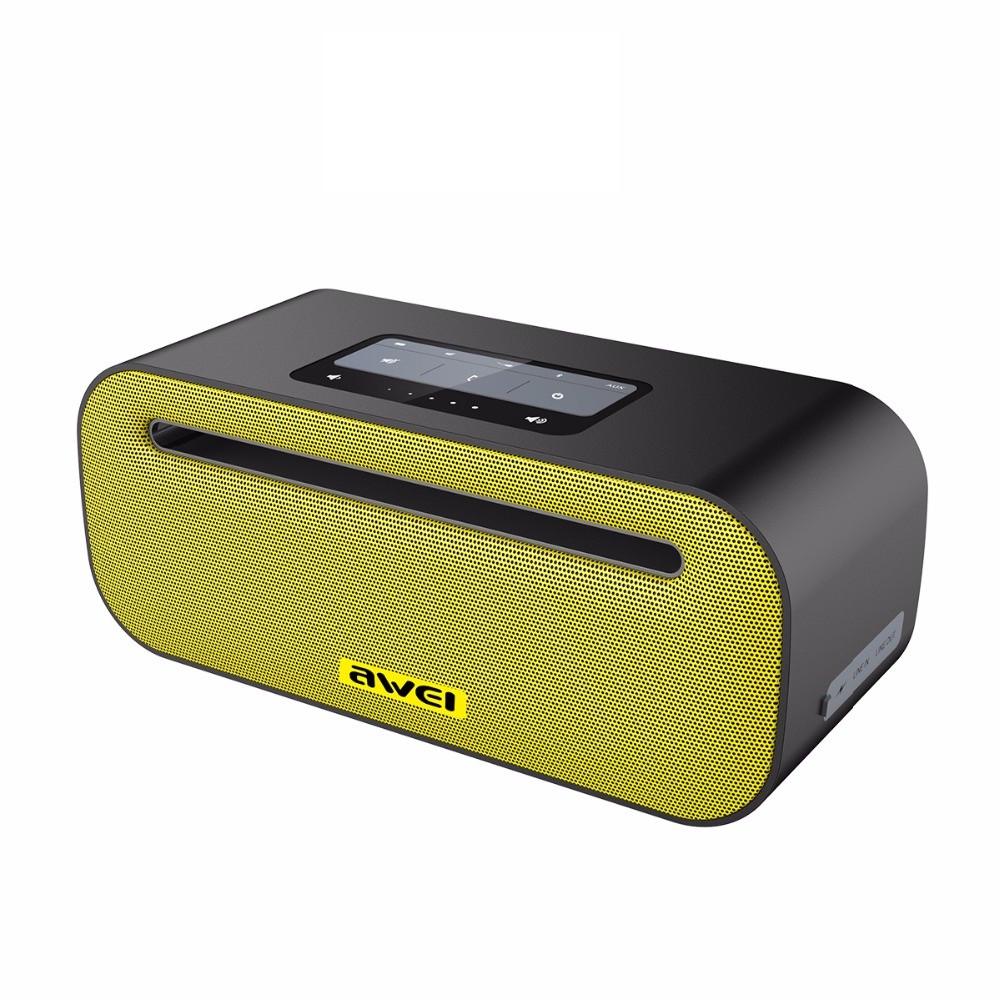 Портативная Bluetooth колонка AWEI Y600 MP3 AUX microSD 2600mAh Желтый (SUN6639)