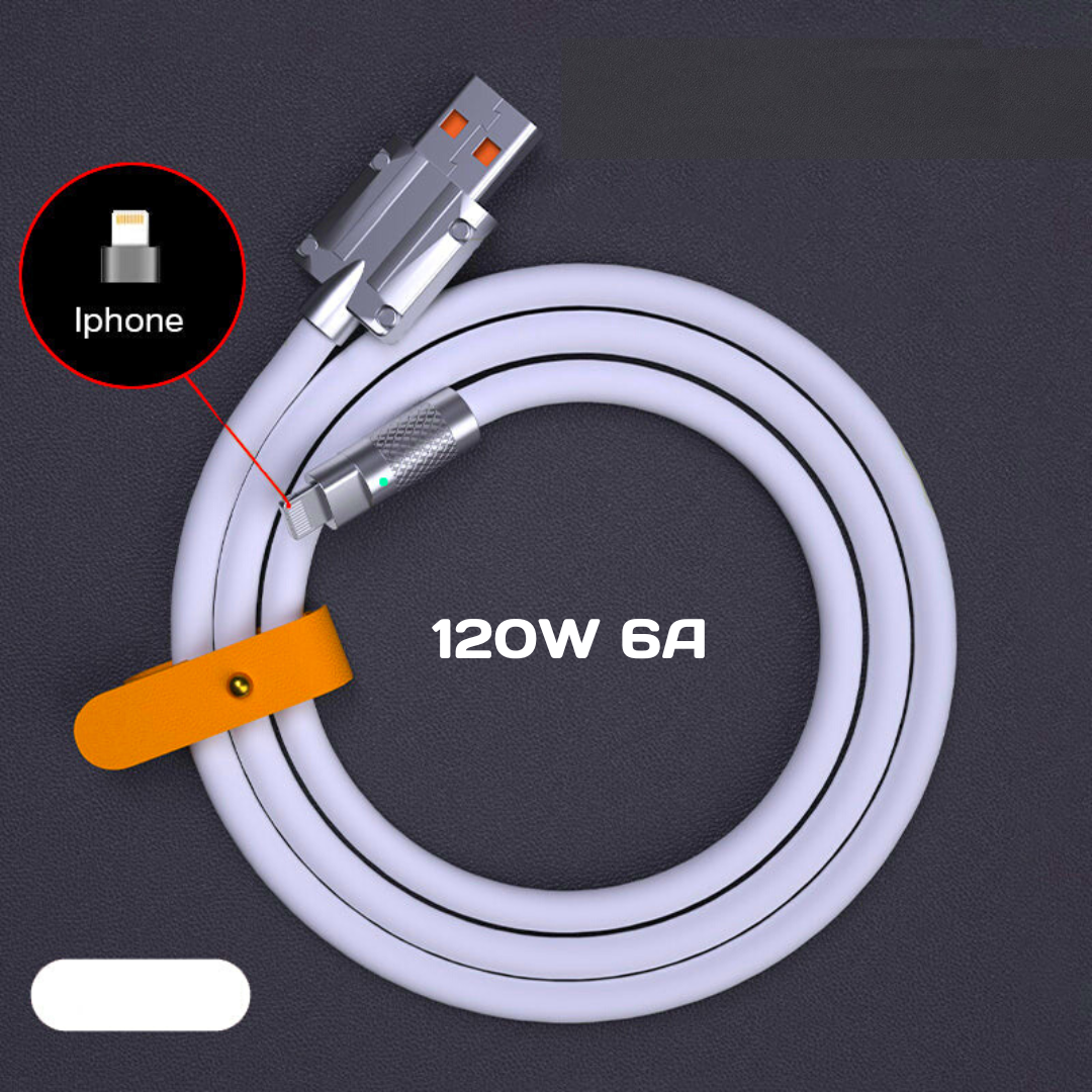 Кабель Lightning - USB 1 м Білий (68-0002) - фото 2