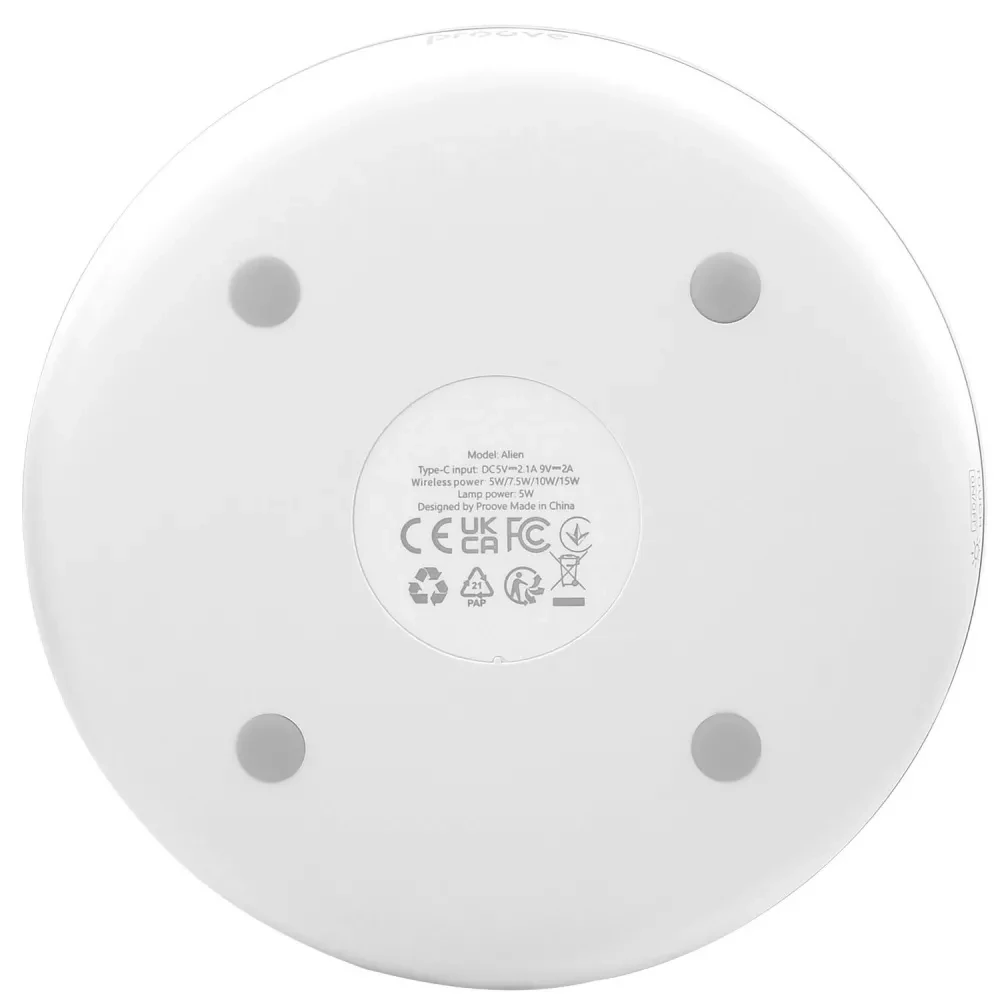 Нічник з бездротовою зарядкою Proove Alien 15W - фото 9 Нічник з бездротовою зарядкою Proove Alien 15W - фото 9