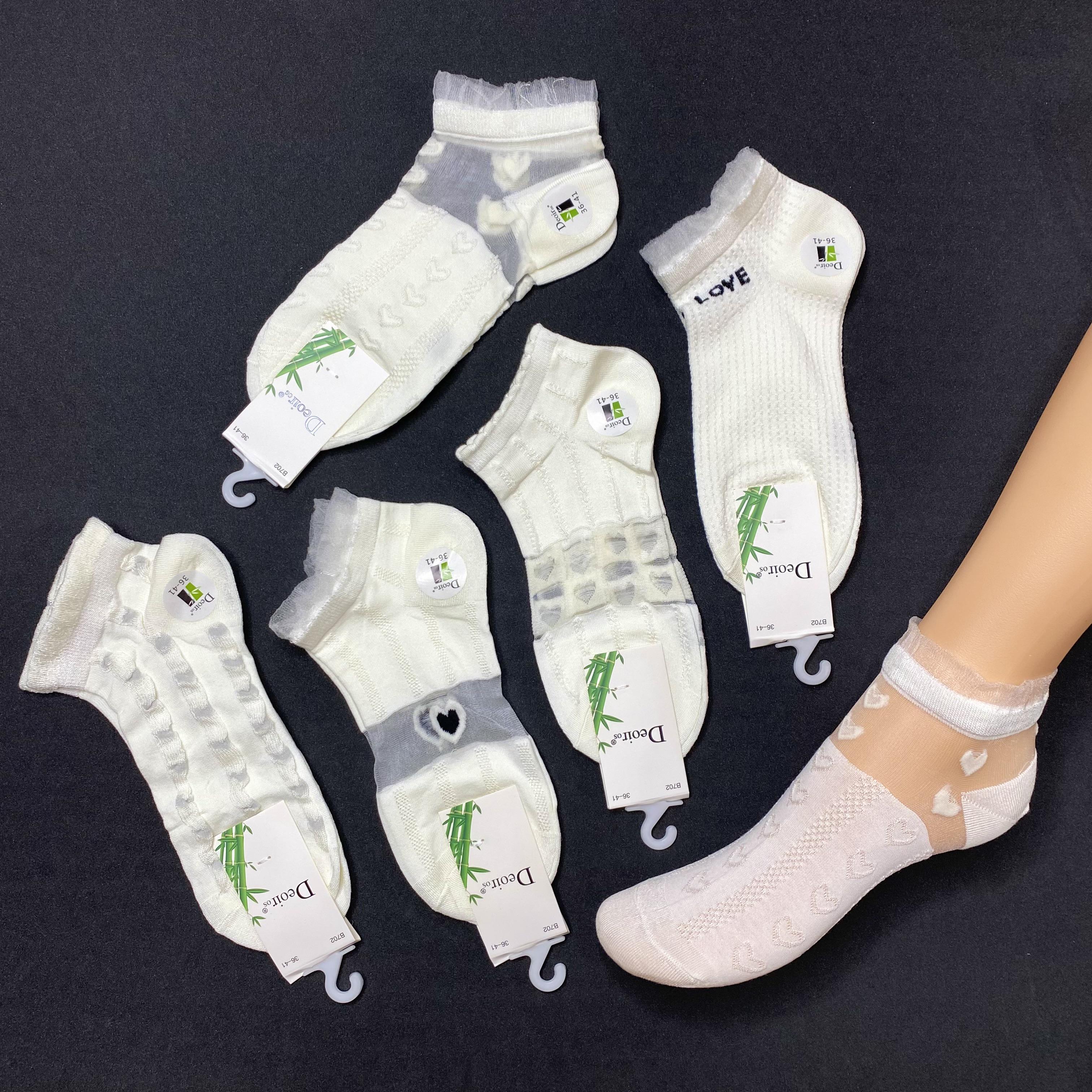 Носки женские Deoiros бамбуковые с фатином 5 пар р. 36-41 (B702-3/5p) - фото 4