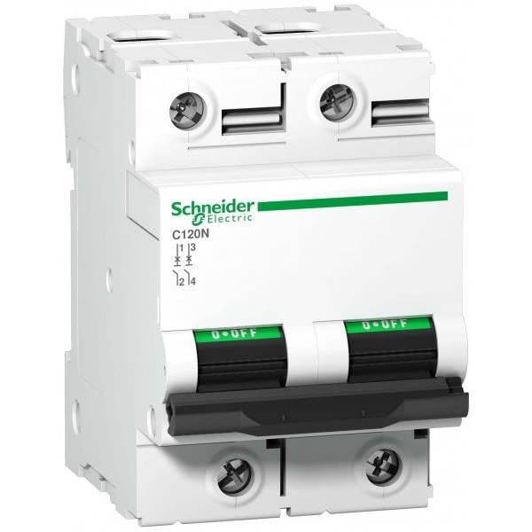 Автоматический выключатель Schneider Electric 125A 10kA 2 полюса тип D A9N18385 Acti9 С120N (12365)