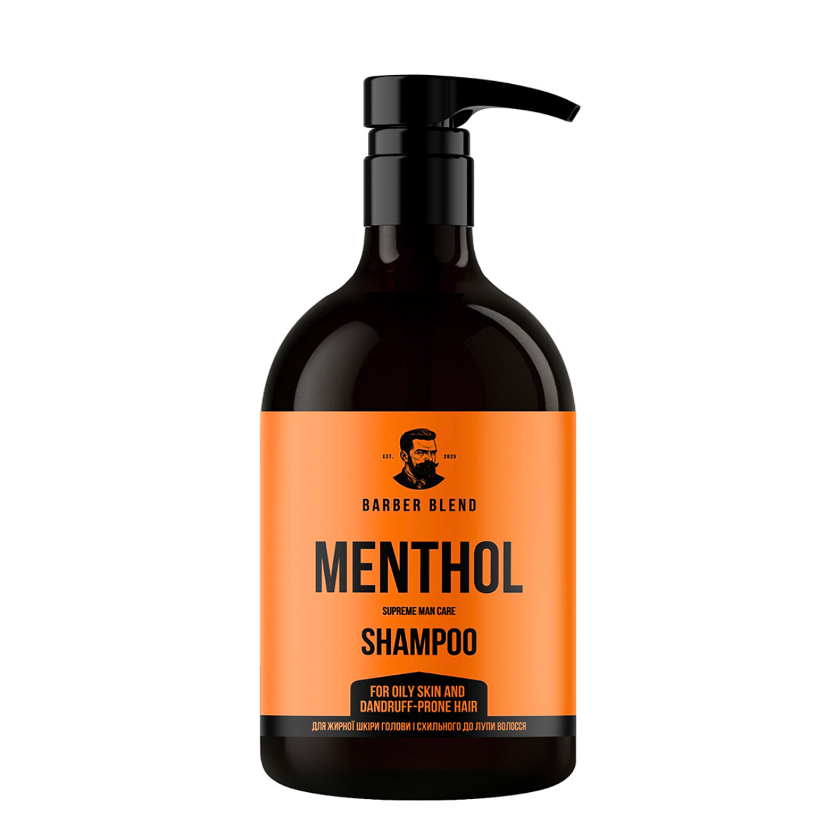Шампунь для жирной кожи головы и склонных к перхоти волос Barber Blend Menthol 500 мл