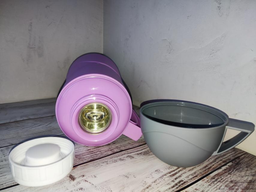 Термос зі скляною колбою Stenson 1,8 л Фіолетовий (12337335) - фото 3