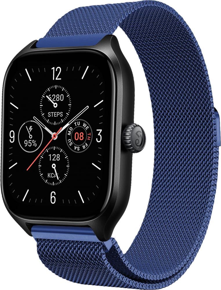 Ремешок Миланская петля Milano для Amazfit GTS 4/Mini Blue (29452-28) Ремешок Миланская петля Milano для Amazfit GTS 4/Mini Blue (29452-28)