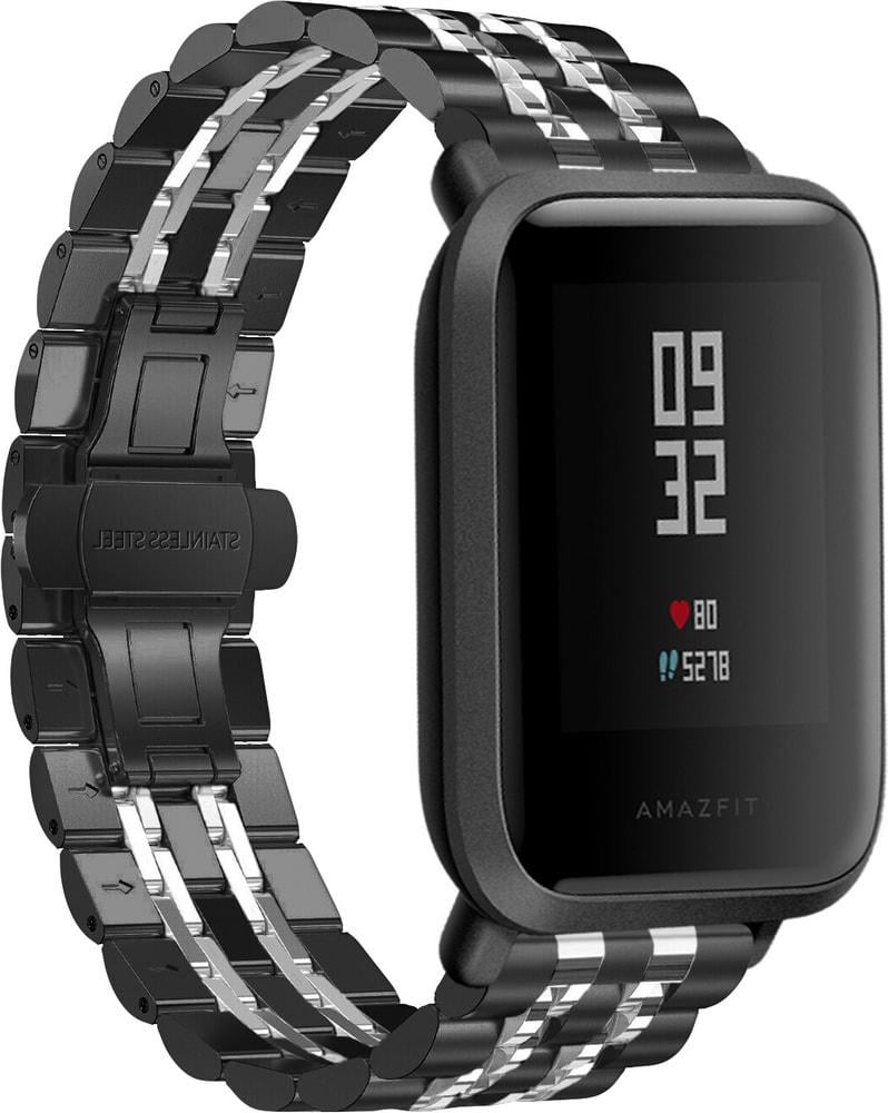 Браслет металлический Spinye Line для Amazfit Bip Black Silver (29029-03)