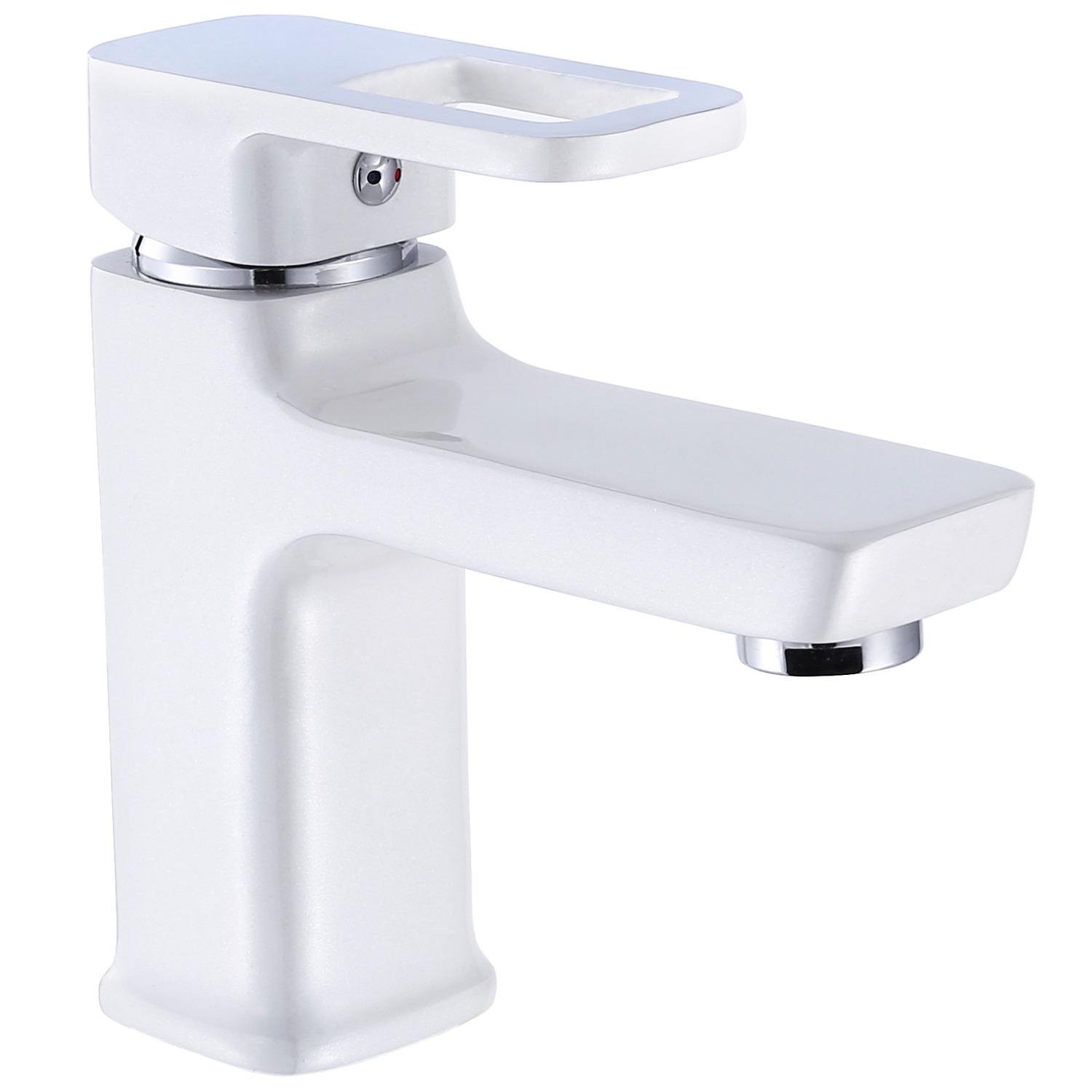 Змішувач для умивальника Lidz Wawel LDWAW001WHI45397 одноважільний Білий (227060)