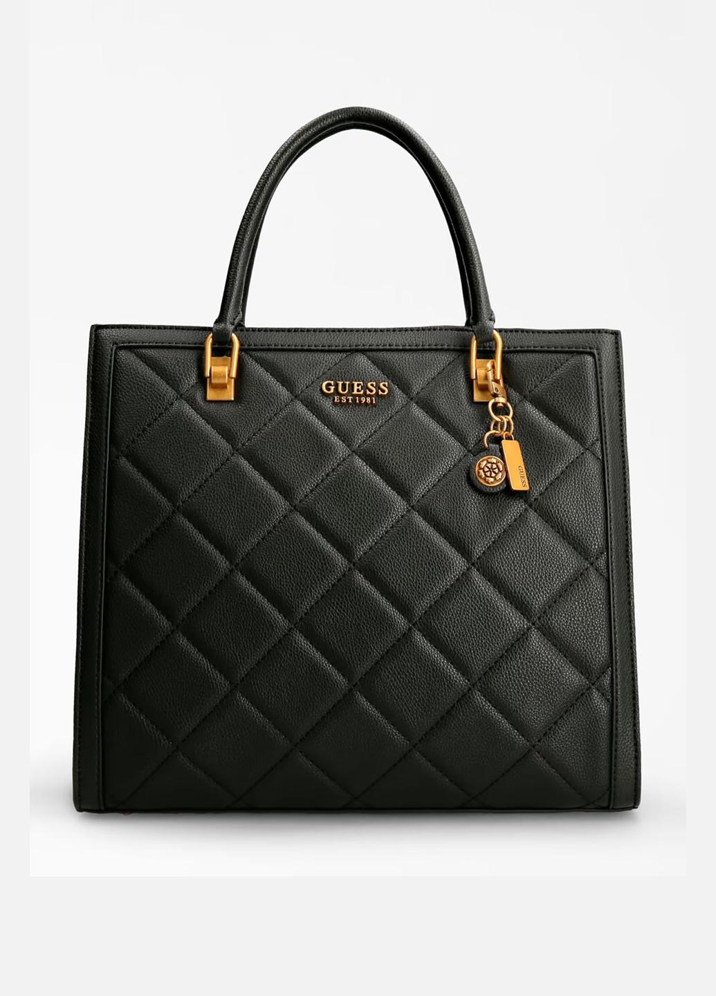 Сумка жіноча з еко шкіри GUESS ABEY ELITE TOTE HWQB8558230-BLA Чорний