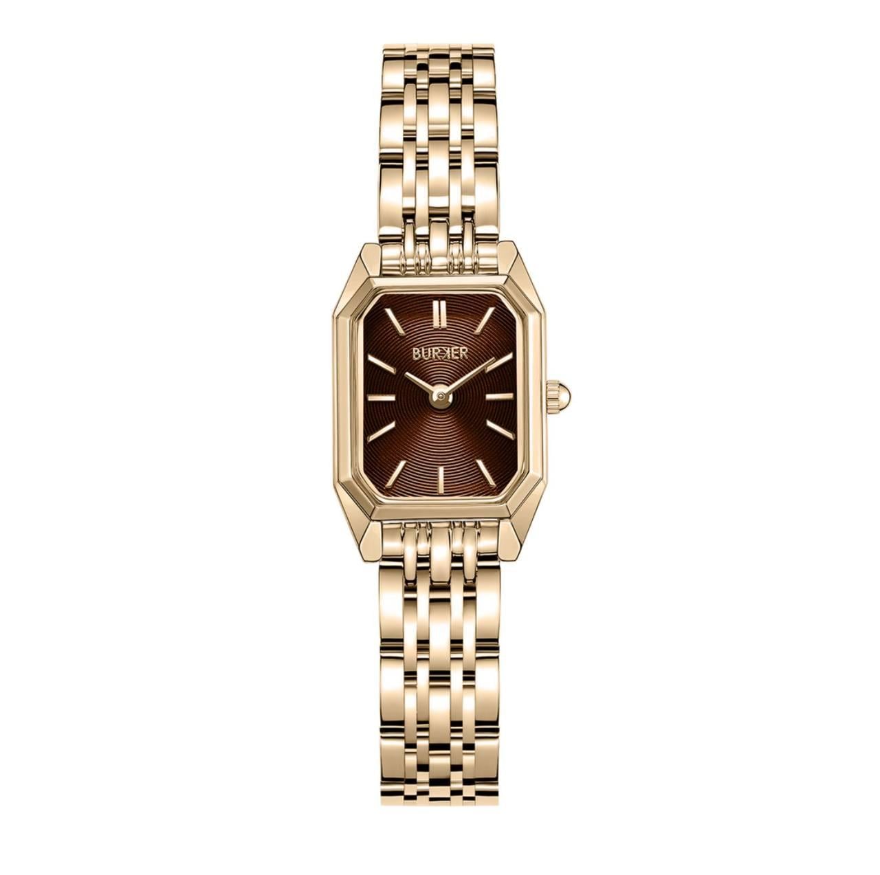 Наручные часы женские Burker Isabell Petite Gold/Brown (38427338)
