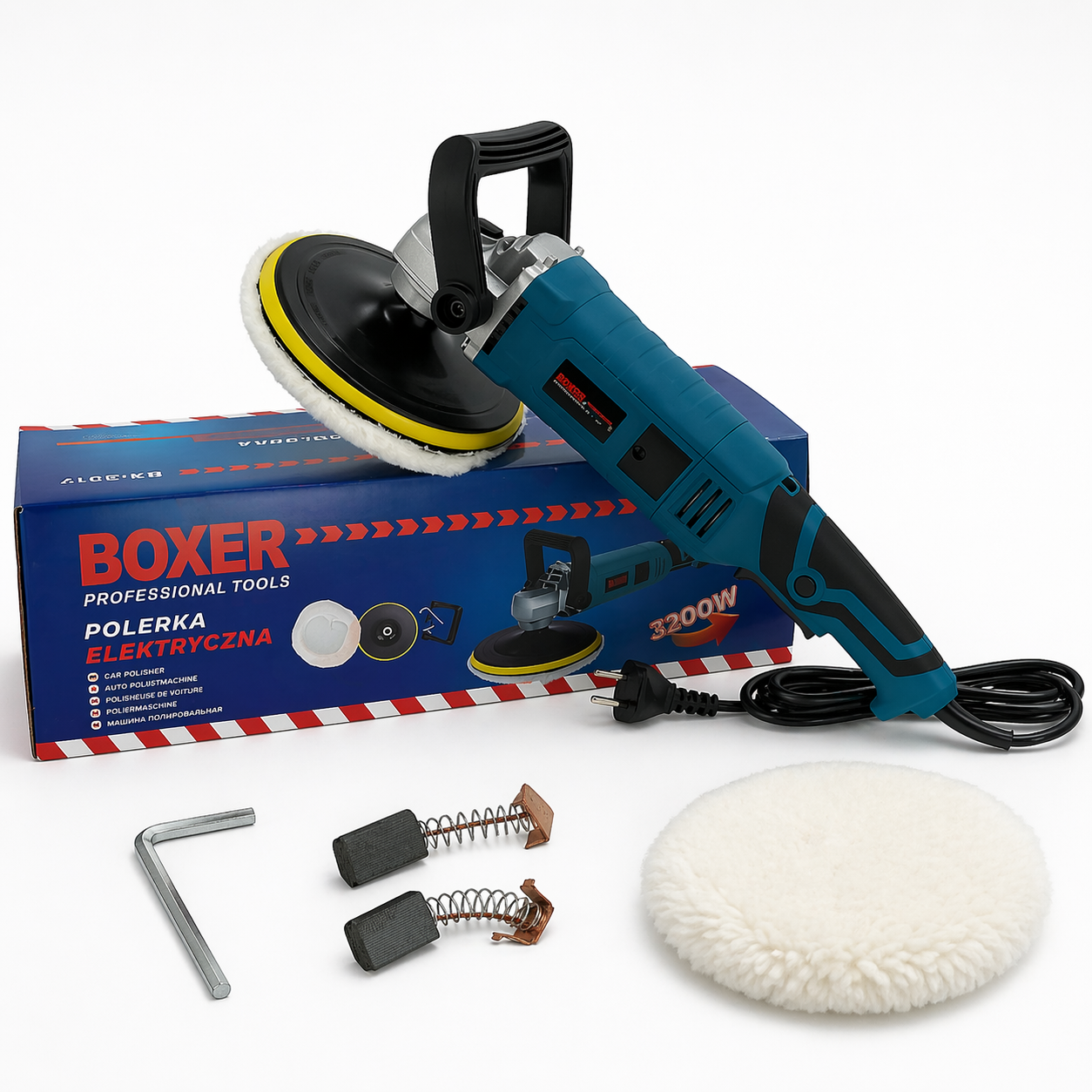 Полірувальна машина BOXER BX-3217 3200 Вт 800–3300 об/хв 150 мм