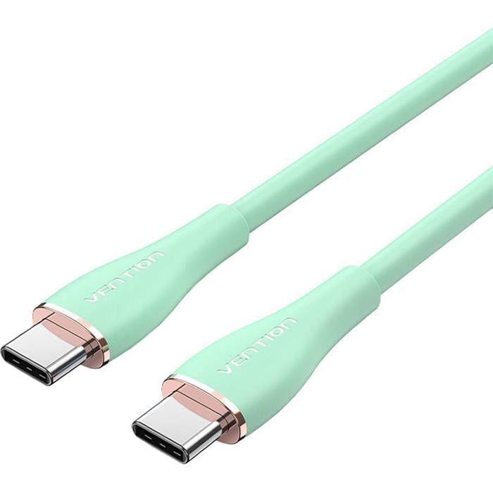 Кабель Vention USB2.0 Type-C Male-Type-C 480 Мбіт/с/5A 1,5 м Light Green (TAWGG)