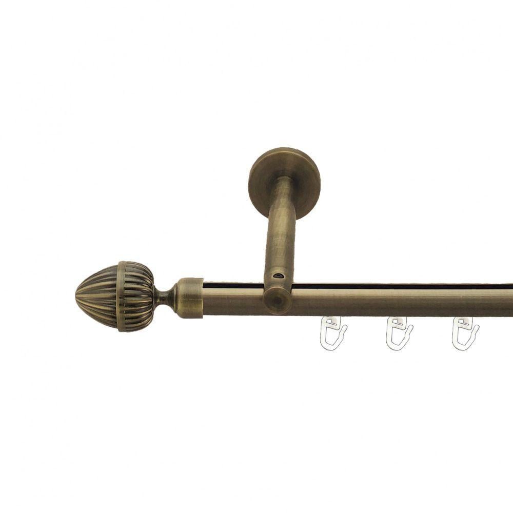 Карниз для штор Orvit Одеон однорядный профильный 16 см 200 см Антик (7218043)