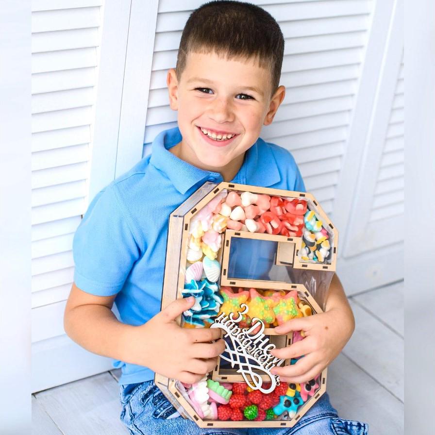 Подарунковий бокс солодкий Цифра 6 з желе (2509699299) - фото 6 Подарунковий бокс солодкий Цифра 6 з желе (2509699299) - фото 6