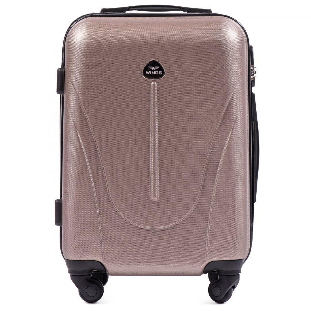 Чемодан Wings 888 малый 56х37х23 см ручная кладь на 4 колесах Шампань