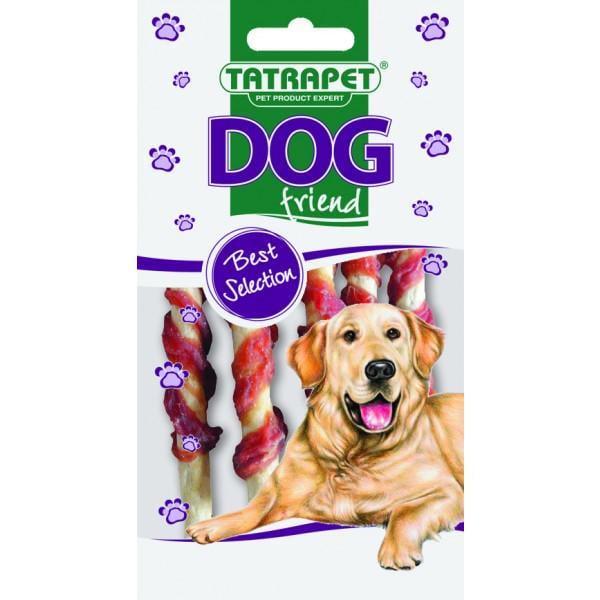 Лакомство для собак TatraPet DOG friend Кальцевые крученые палочки с уткой 4 шт. 50 г (1747925503)