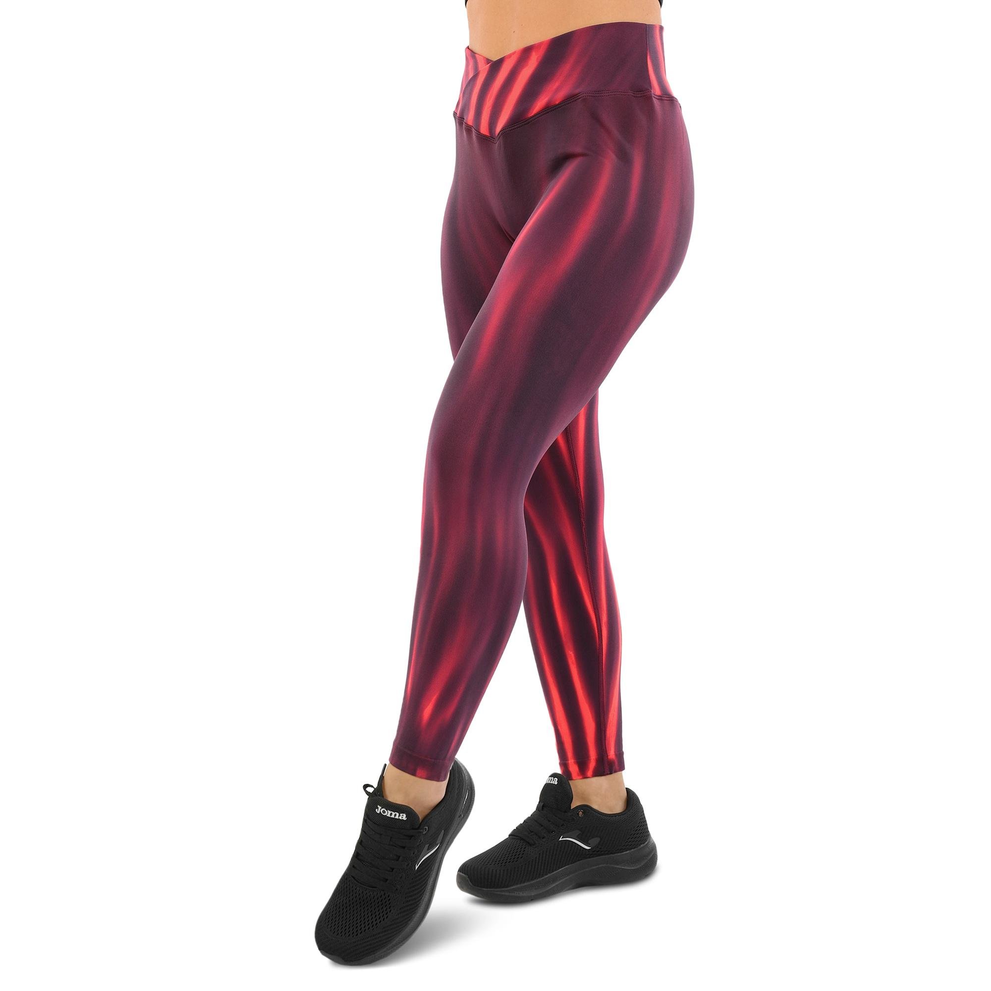 Лосины женские DOMINO 9753 бесшовные с эффектом пуш-ап с разводами S Красный (9753_Красный_S)