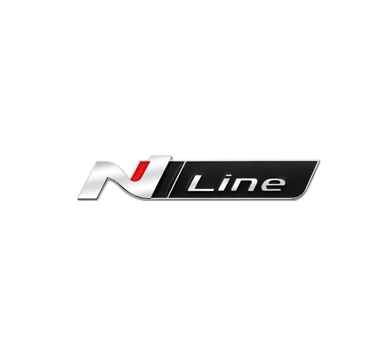 Эмблема N line на крышку багажника Хром-глянцевый/Черный Hyundai (1931396758)