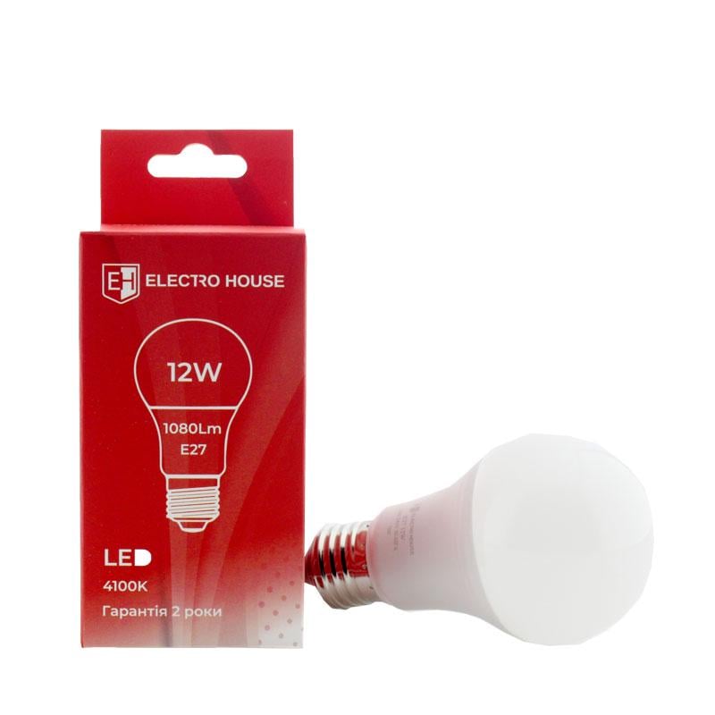 Лампа светодиодная Electro House A60 12W E27 4100К 1080Lm